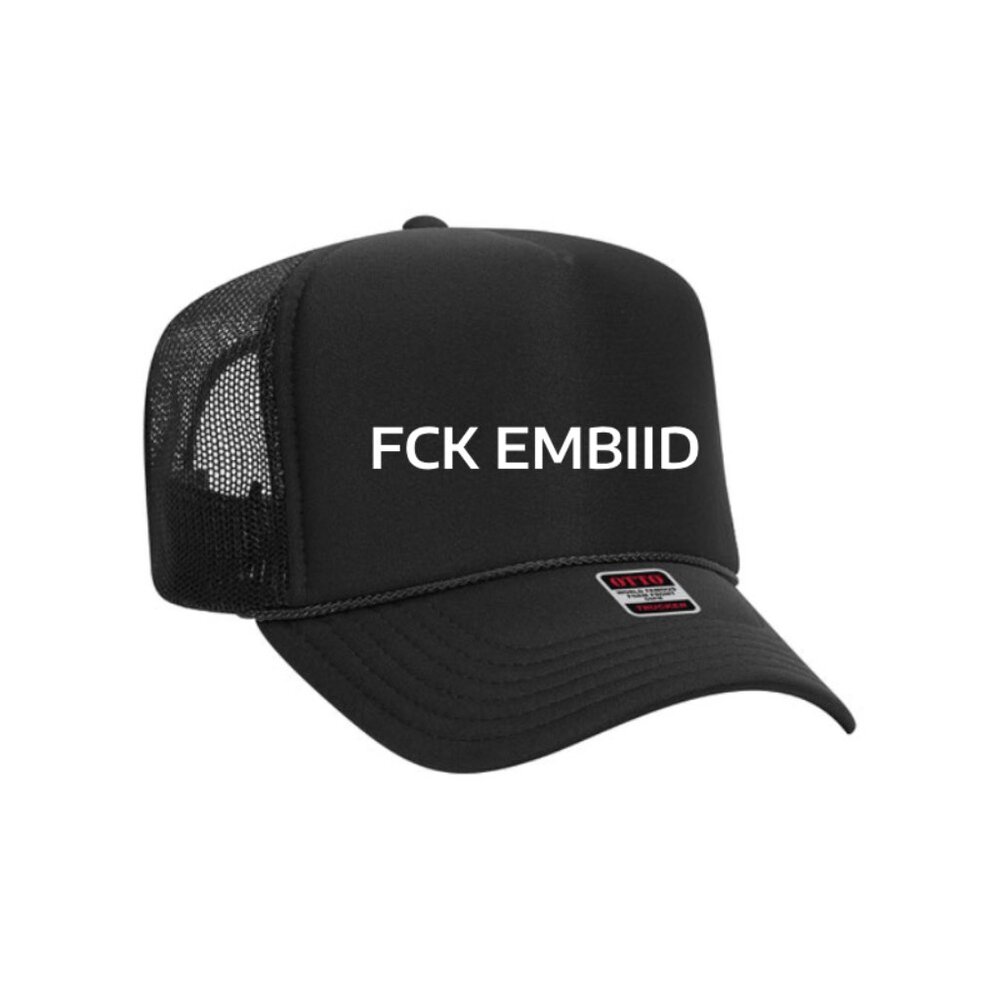 fck Embiid funny NY trucker hat embroidered NY KNICKS fan hat
